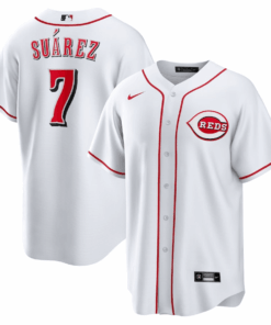 Eugenio Suarez 7 Cincinnati Reds Home Men Jersey - White