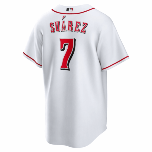 Eugenio Suarez 7 Cincinnati Reds Home Men Jersey - White - Image 2