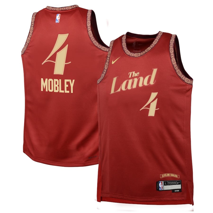 Evan Mobley 4 Cleveland Cavaliers 2023/24 City Edition Swingman YOUTH Jersey - Wine - JS166