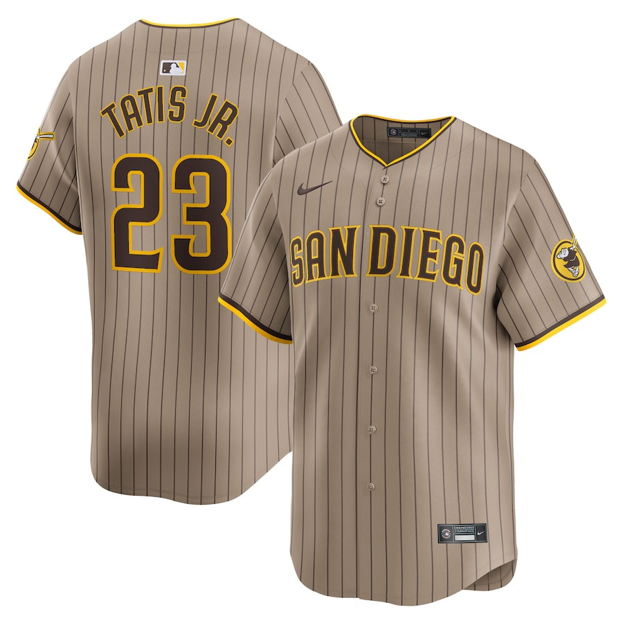 Fernando Tatis Jr. 23 San Diego Padres Alternate Limited Men Jersey - Tan