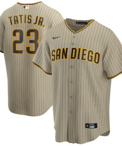 Fernando Tatis Jr. 23 San Diego Padres Alternate Men Jersey - Tan