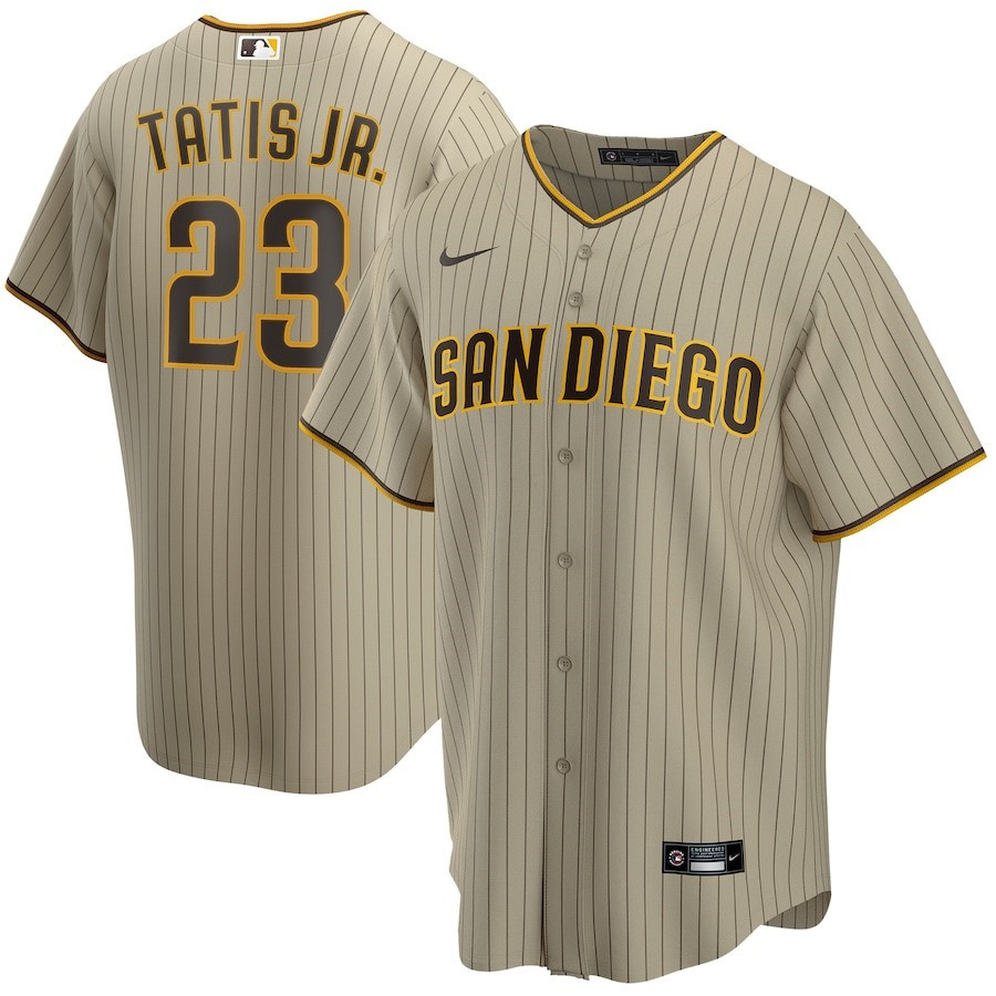 Fernando Tatis Jr. 23 San Diego Padres Alternate Player Jersey - Tan