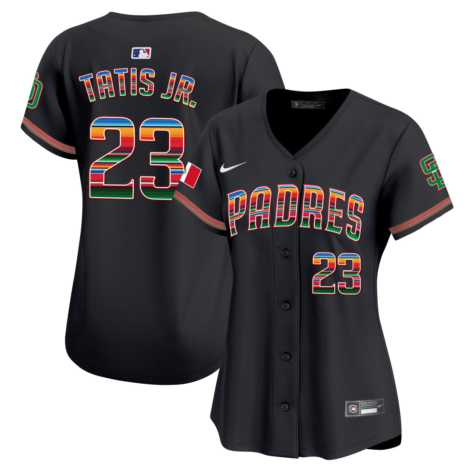 Fernando Tatis Jr. 23 San Diego Padres Mexico Women Jersey - Black