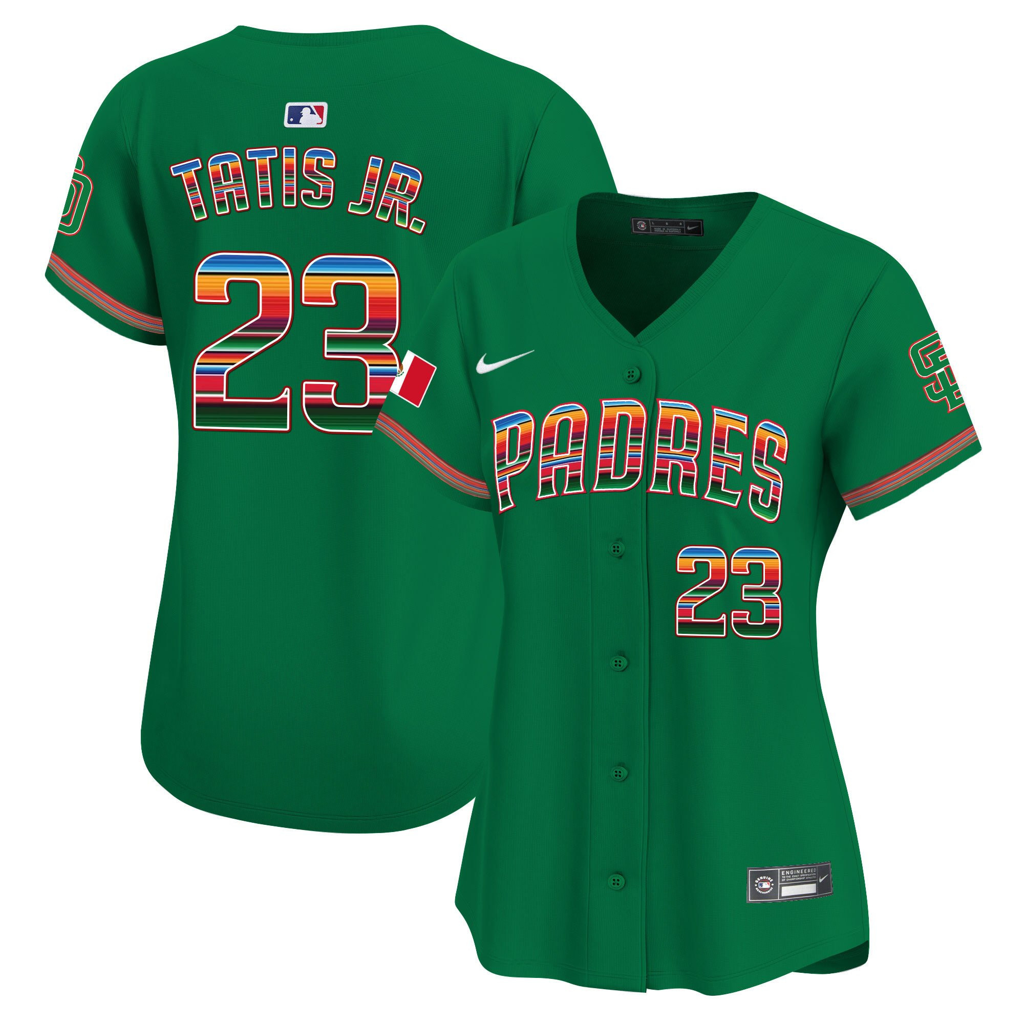 Fernando Tatis Jr 23 San Diego Padres Mexico Women Jersey - Green