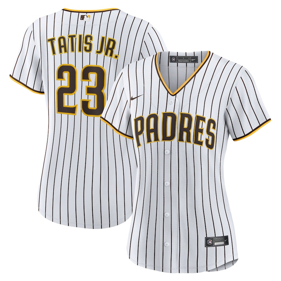 Fernando TatÃ­s Jr. 23 San Diego Padres Home Women Jersey - White