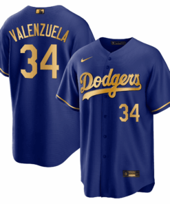Fernando Valenzuela 34 Los Angeles Dodgers Baseball Men Jersey - Cool Royal Gold