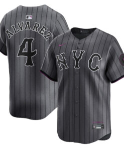 Francisco Alvarez 4 New York Mets 2024 City Connect Limited Player Men Jersey - Graphite