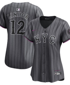 Francisco Lindor 12 New York Mets 2024 City Connect Limited Women Jersey - Graphite