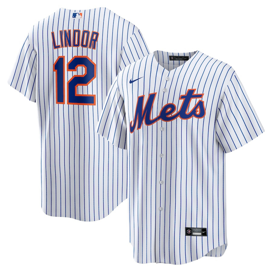 Francisco Lindor 12 New York Mets Home Men Jersey - White