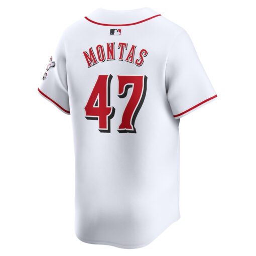 Frankie Montas 47 Cincinnati Reds Home Limited Player Men Jersey - White - Image 3