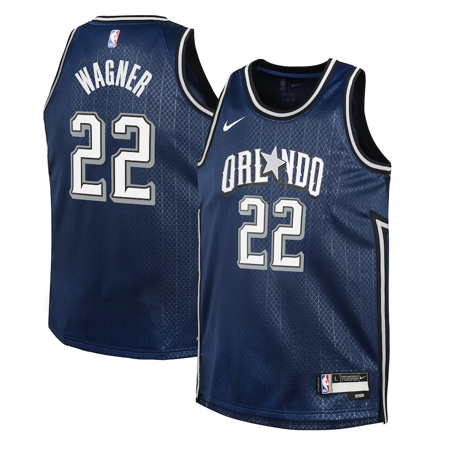 Franz Wagner 22 Orlando Magic 2023/24 City Edition Swingman YOUTH Jersey - Navy - JS655