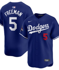 Freddie Freeman 5 Los Angeles Dodgers 2024 World Series Champions Alternate Limited Player Men Jersey - Royal