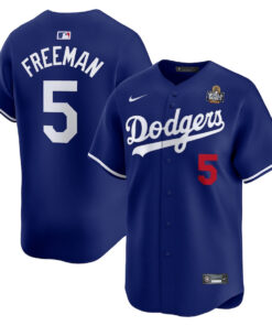 Freddie Freeman 5 Los Angeles Dodgers 2024 World Series Home Limited Player Men Jersey - Royal
