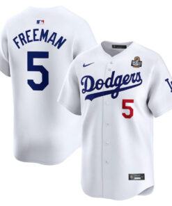 Freddie Freeman 5 Los Angeles Dodgers 2024 World Series Home Limited Player Men Jersey - White