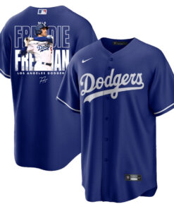 Freddie Freeman 5 Los Angeles Dodgers Signed Home Run 2023 Alternate Player Men Jersey - Royal