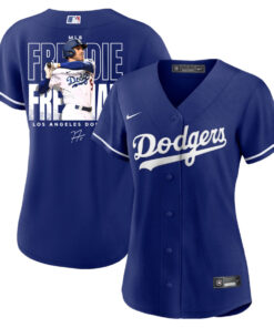 Freddie Freeman 5 Los Angeles Dodgers Signed Home Run 2023 Alternate Player Women Jersey - Royal