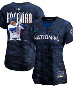 Freddie Freeman 5 Los Angeles Dodgers Signed Logo 2023 All-Star Game Limited Player Women Jersey - Royal