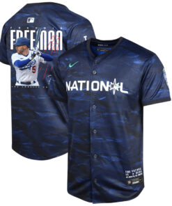 Freddie Freeman 5 Los Angeles Dodgers Signed Logo 2023 All-Star Game Limited Player YOUTH Jersey - Royal