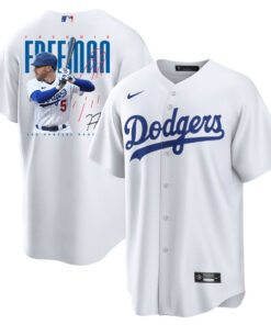 Freddie Freeman 5 Los Angeles Dodgers Signed Logo 2023 Home Player Men Jersey - White