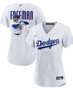 Freddie Freeman 5 Los Angeles Dodgers Signed Logo 2023 Home Player Women Jersey - White