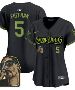 Freddie Freeman 5 Los Angeles Dodgers Snoop Dogg Women Jersey - Black