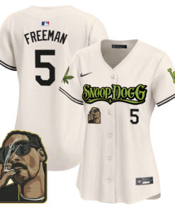Freddie Freeman 5 Los Angeles Dodgers Snoop Dogg Women Jersey - Cream