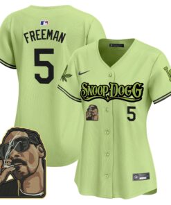 Freddie Freeman 5 Los Angeles Dodgers Snoop Dogg Women Jersey - Light Green