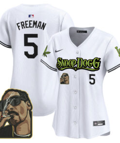 Freddie Freeman 5 Los Angeles Dodgers Snoop Dogg Women Jersey - White