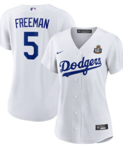 Freddie Freeman 5 Los Angeles Dodgers Women's 2024 World Series Home Jersey - White
