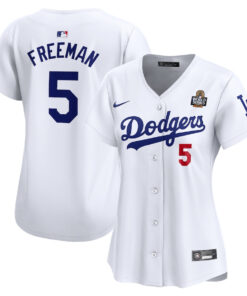 Freddie Freeman 5 Los Angeles Dodgers Women's 2024 World Series Limited Player Jersey - White