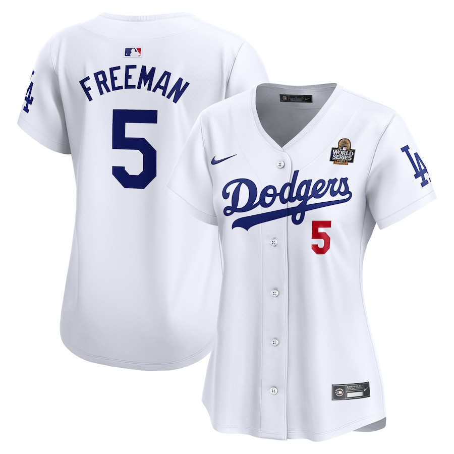 Freddie Freeman 5 Los Angeles Dodgers Women's 2024 World Series Limited Player Jersey - White