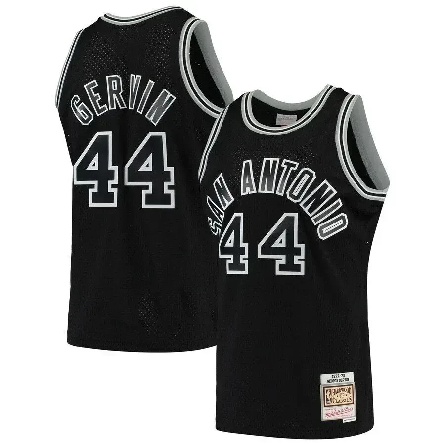 George Gervin San Antonio Spurs Mitchell & Ness 1977-78 Hardwood Classics Swingman Player Jersey - Black - JS961
