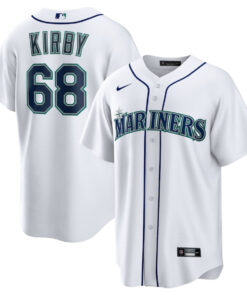 George Kirby 68 Seattle Mariners Home Men Jersey - White