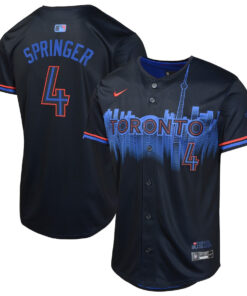 George Springer 4 Toronto Blue Jays 2024 City Connect Limited YOUTH Jersey - Navy