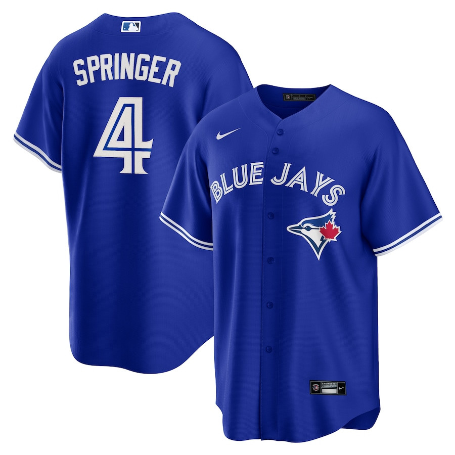George Springer 4 Toronto Blue Jays Alternate Jersey - Royal