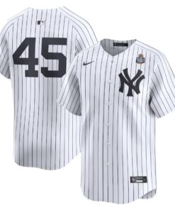 Gerrit Cole 45 New York Yankees 2024 World Series Home Limited Men Jersey - White