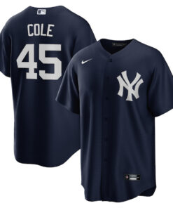 Gerrit Cole 45 New York Yankees Alternate Men Jersey - Navy