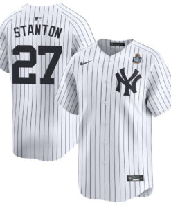 Giancarlo Stanton 27 New York Yankees 2024 World Series Home Limited Player Men Jersey - White