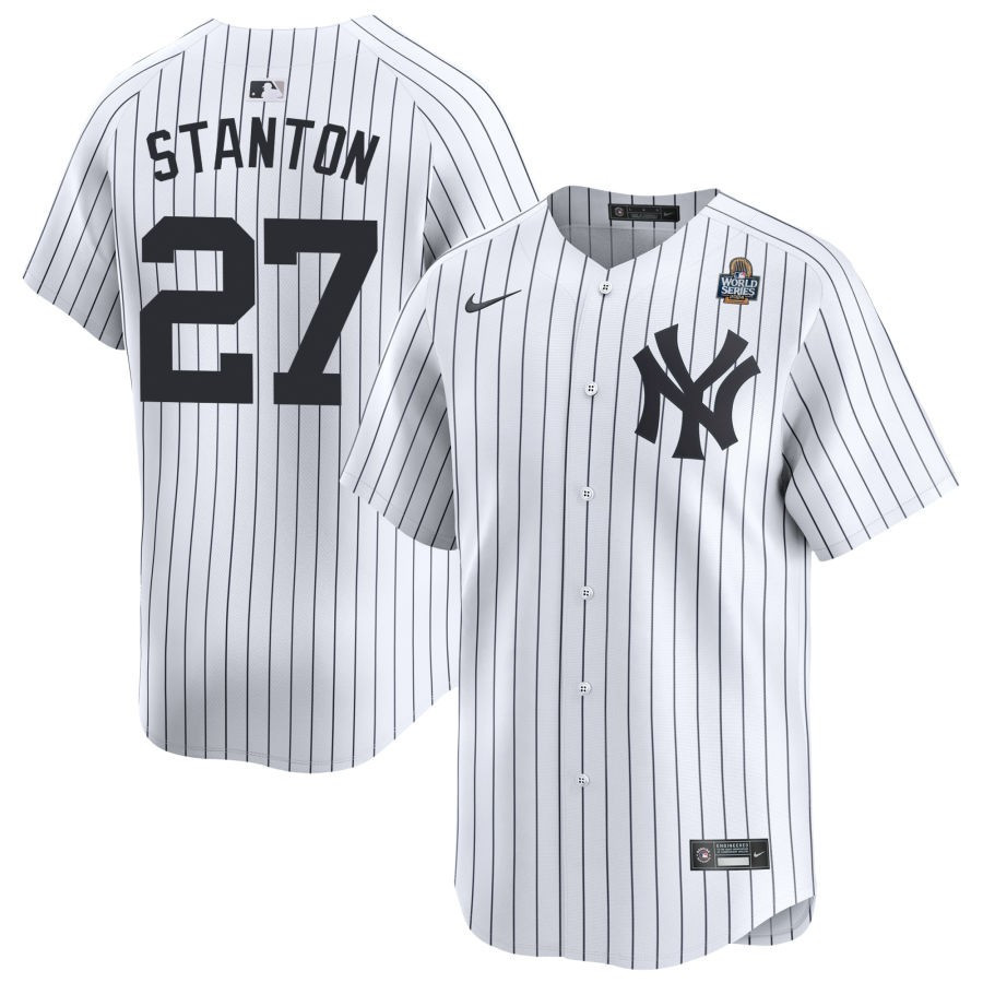 Giancarlo Stanton 27 New York Yankees 2024 World Series Home Limited Player Men Jersey - White