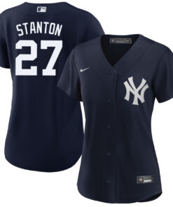 Giancarlo Stanton 27 New York Yankees Alternate Women Jersey - Navy