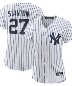 Giancarlo Stanton 27 New York Yankees Home Women Jersey - White