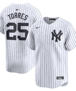 Gleyber Torres 25 New York Yankees Home Limited Player Men Jersey - White
