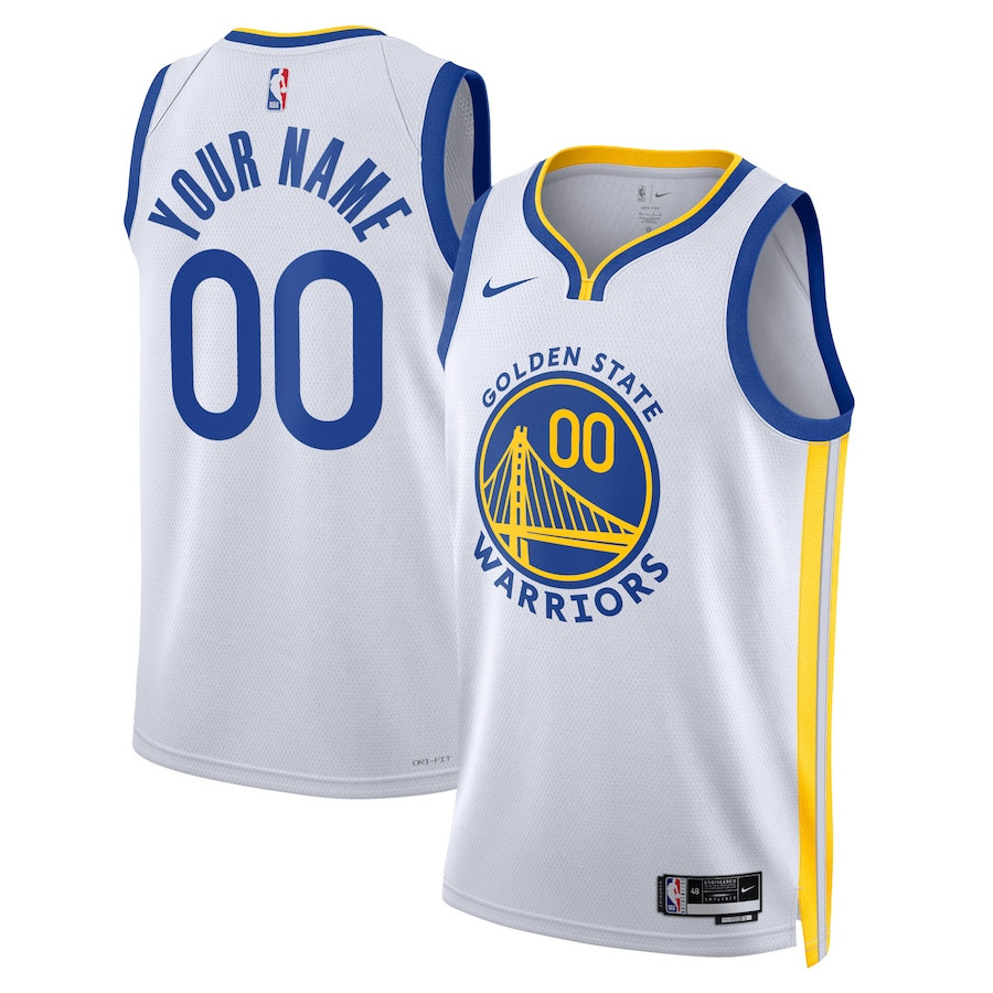 Golden State Warriors 2023/24 Association Swingman Custom Men Jersey - White - JS997