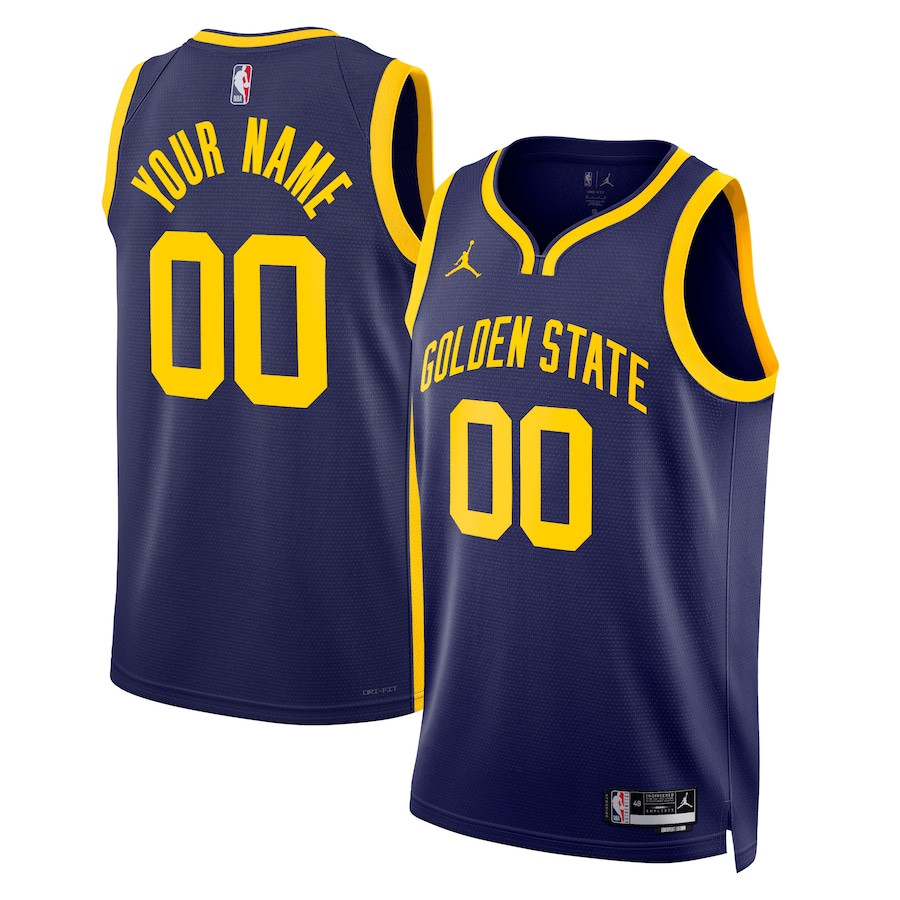 Golden State Warriors 2023/24 Statement Swingman Custom Men Jersey - Navy - JS501