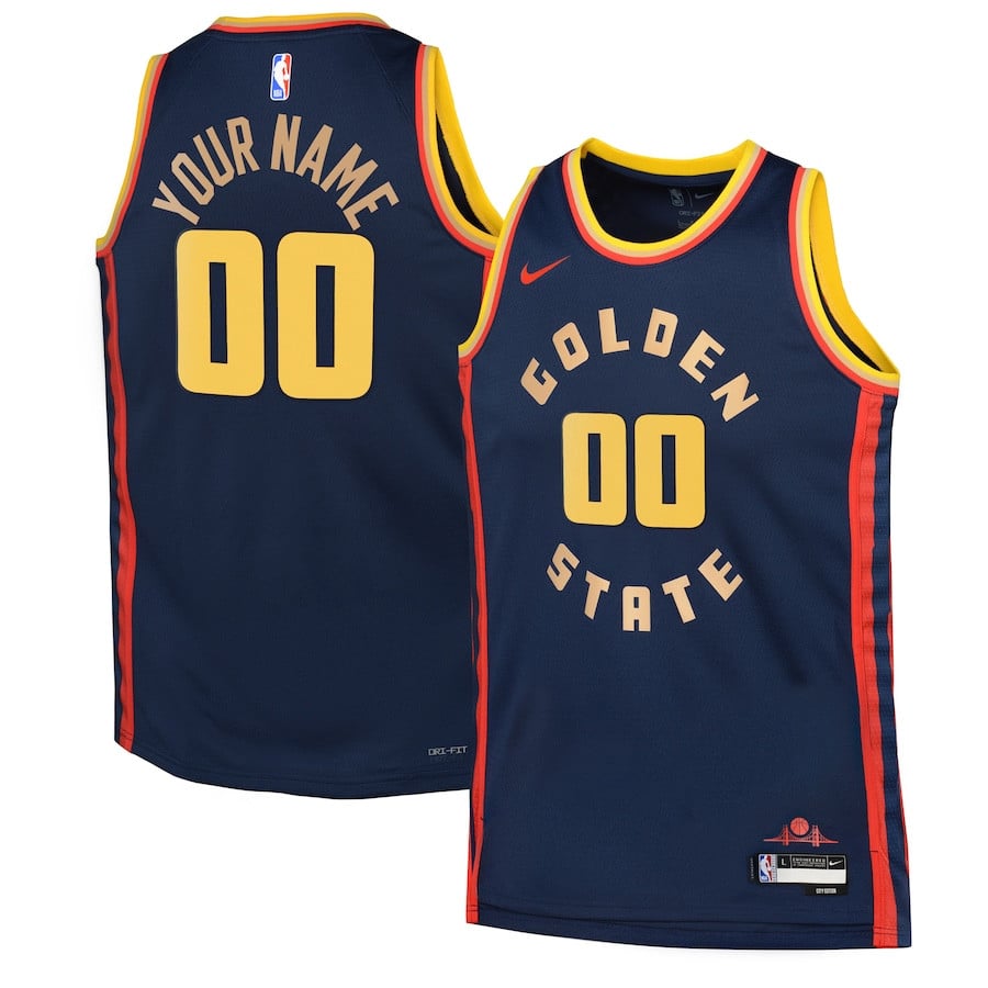 Golden State Warriors 2024/25 Swingman Custom YOUTH Jersey - City Edition - Navy - JS369
