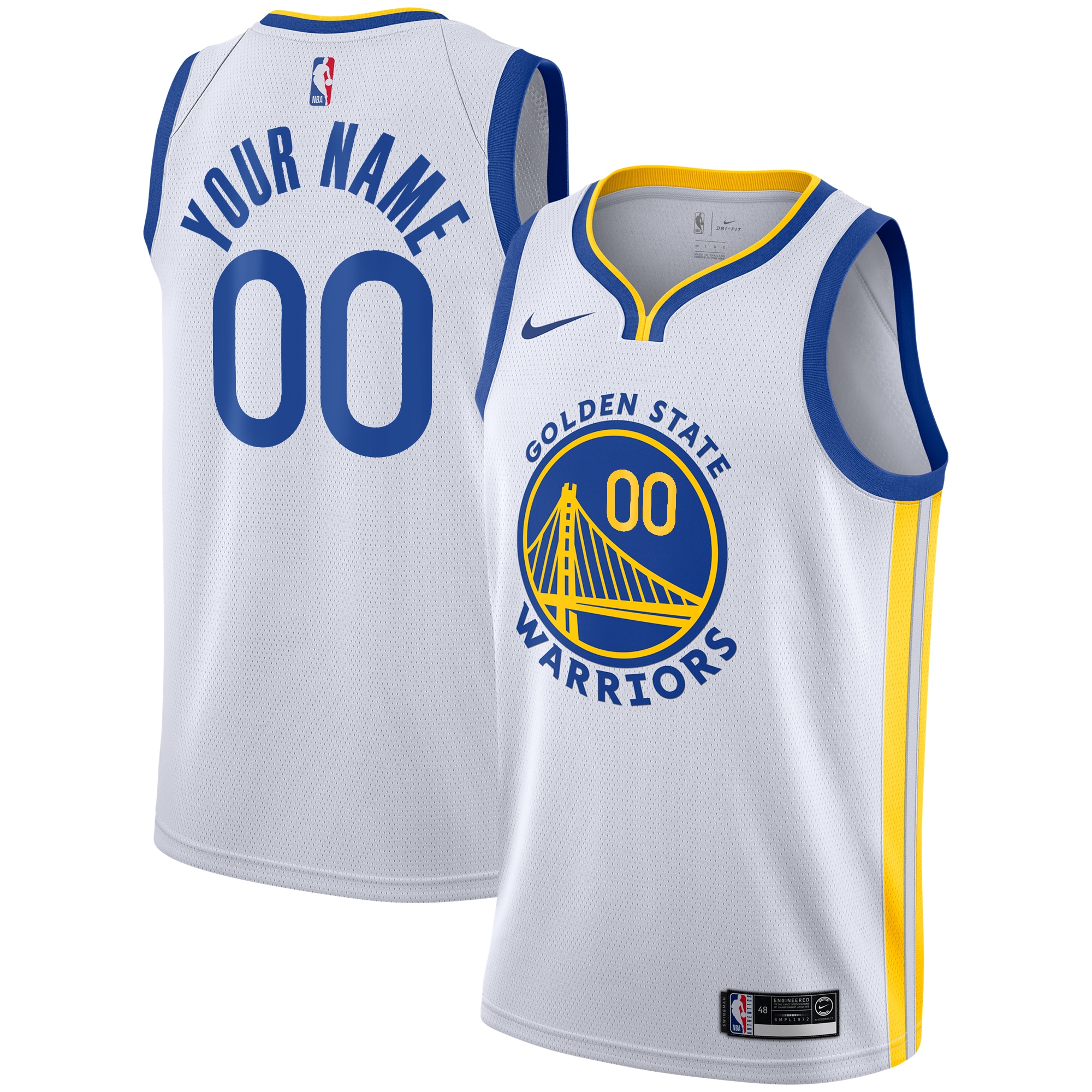 Golden State Warriors Association Swingman Jersey - Custom - Youth - JS719