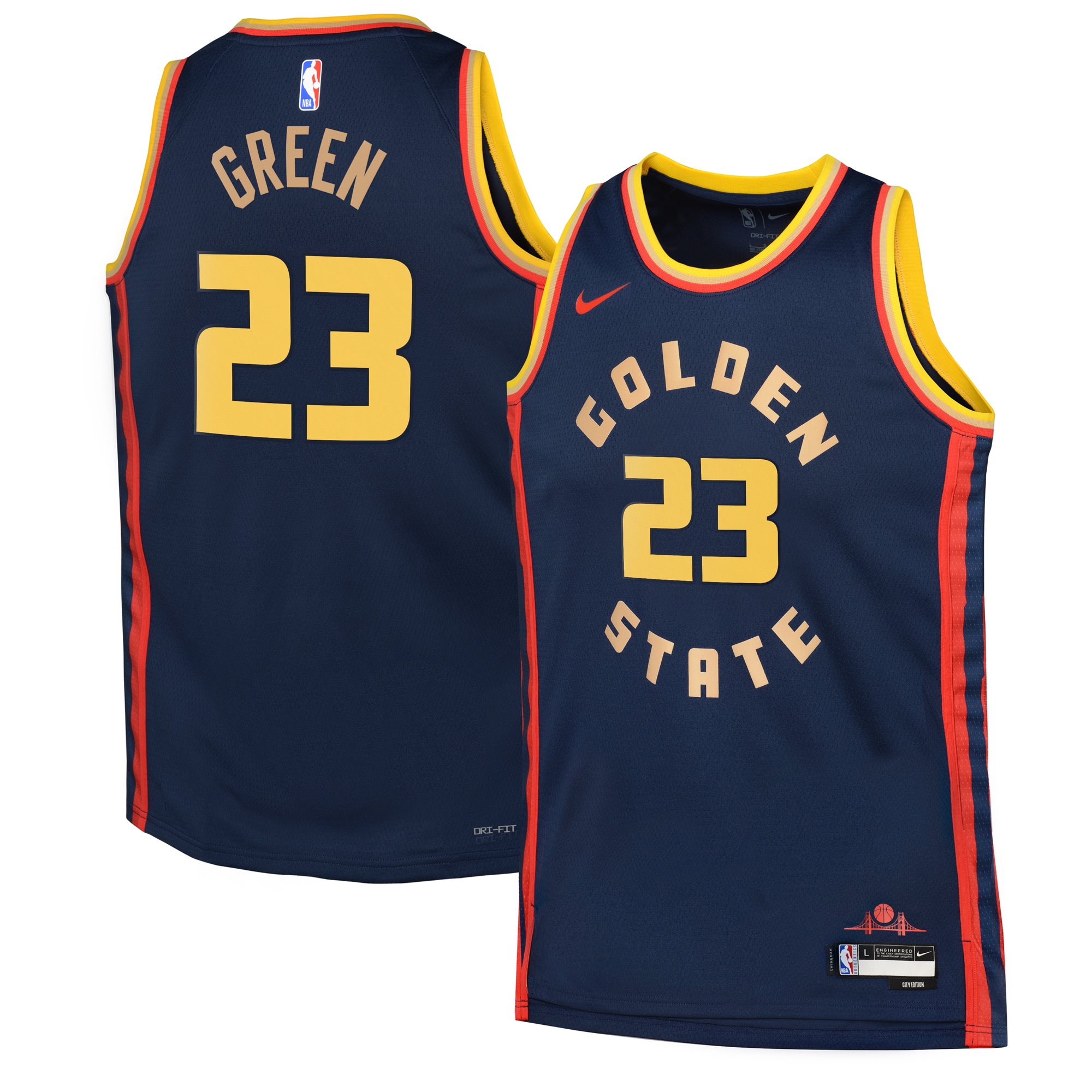 Golden State Warriors City Edition Swingman Jersey 2024 - Navy - Draymond Green - Youth - JS794
