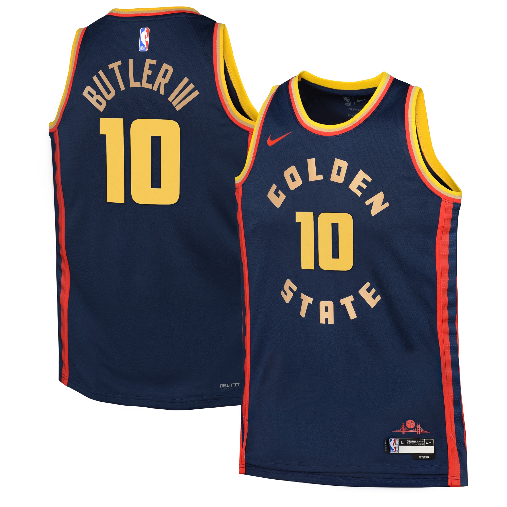 Golden State Warriors City Edition Swingman Jersey 2024 - Navy - Jimmy Butler III - Youth - JS364