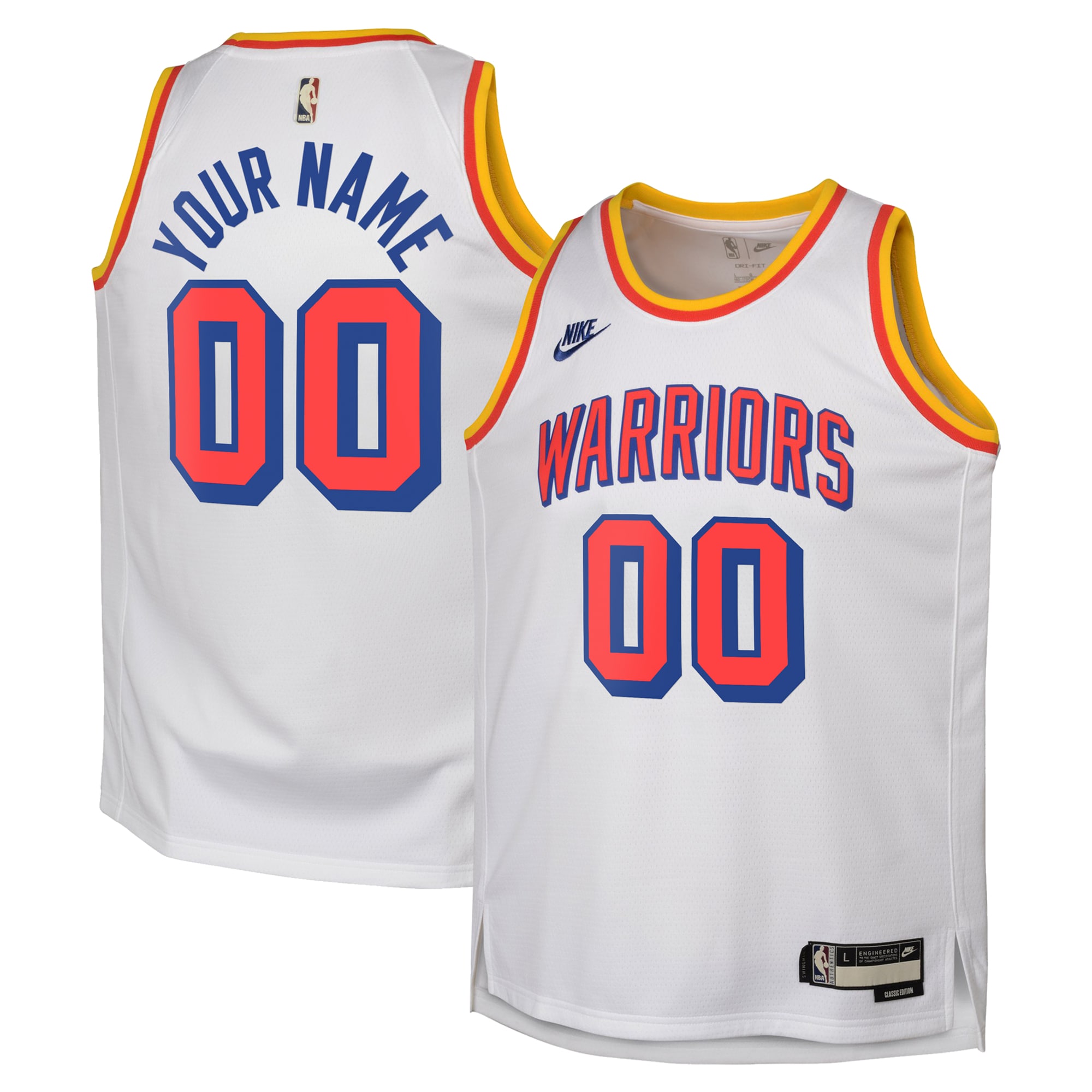 Golden State Warriors NBA Hardwood Classic Swingman Jersey - Custom - Youth - JS265