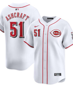 Graham Ashcraft 51 Cincinnati Reds Home Limited Player Men Jersey - White